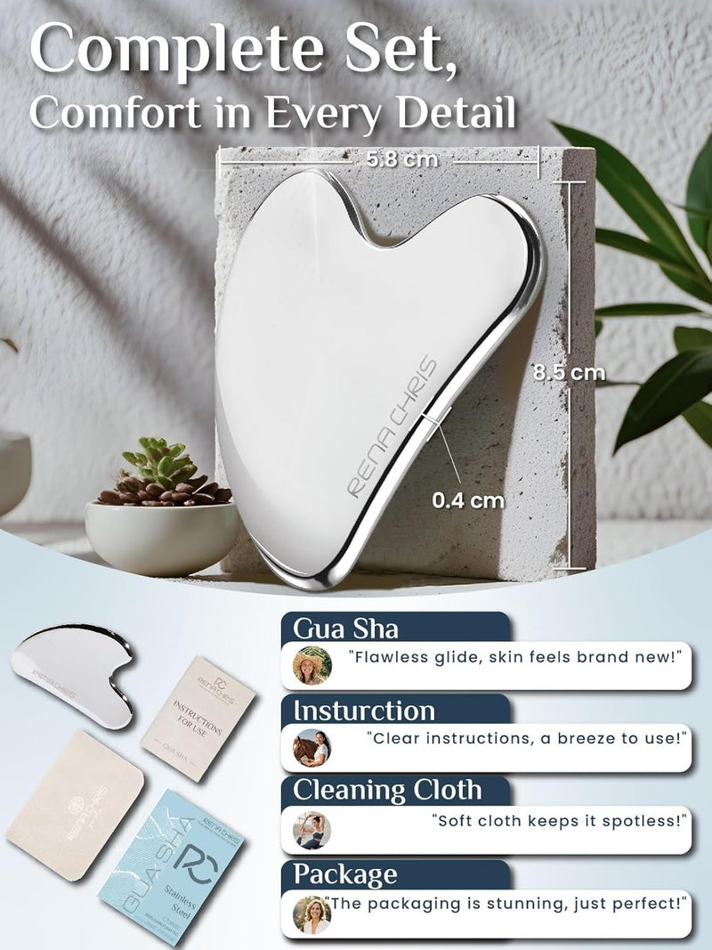 Gua Sha Facial Tools, Natural Jade Gua Sha Stone, Face Guasha Tool for Jawline Sculpting and Puffiness Reducing, Guasha Massage Tool, Skin Care Gift - Mint Green
