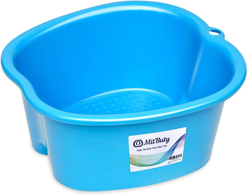 Large Foot Bath Spa Bowl for Home Use - Sturdy Plastic Foot Soak Basin for Pedicure, Relax, Detox and Massage - Feet Tub Get Rid of Callus, Cuticles, Dead Skin - Fits All Size