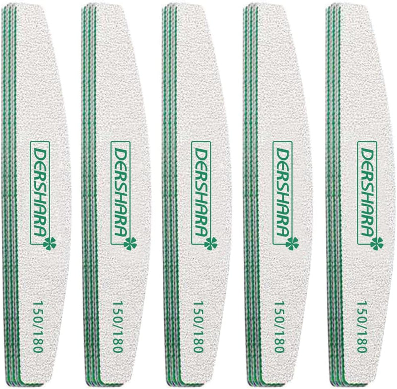 Professional Nail File Double Sided Grit 150/180 Buffer Emery Board Manicure Tools for Nail Grooming and Styling, Acrylic Gel Nail Buffer File Block Nail Polisher - 15 Pcs (150/180)
