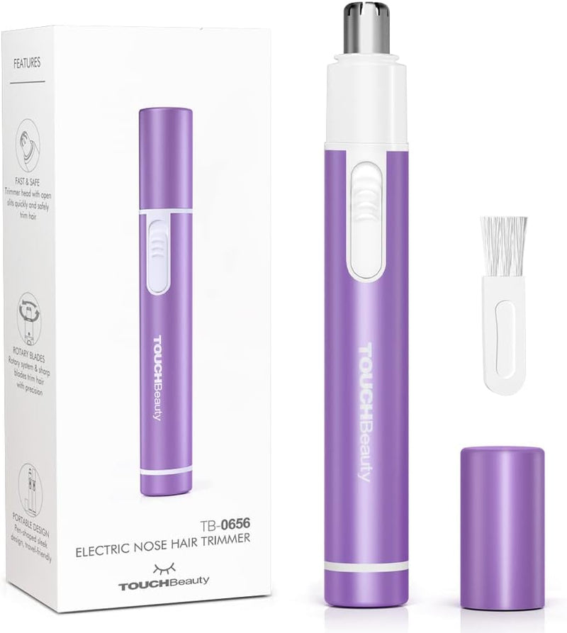 Nose Hair Trimmer for Men and Women,Portable Electric Nose Ear Hair Trimmer,Personal Groomer Hair Removal,Mini Size,Battery Powered,Silver AG-0656