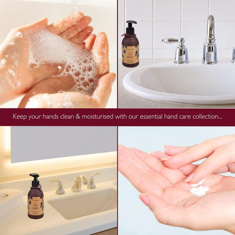 Vegan Wild Fig & Grape Handcare Essentials Collection. 240Ml Hand Soap & Hand & Body Loton. Luxury Hand Wash & Hand Cream. Pamper Gifts for Women. Vegan Hand & Body Moisturiser. Vegan Gifts.