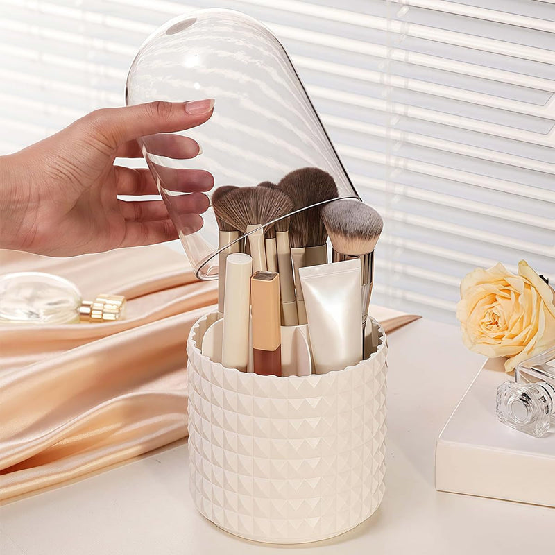 Suporte para pincéis de maquiagem rotativo