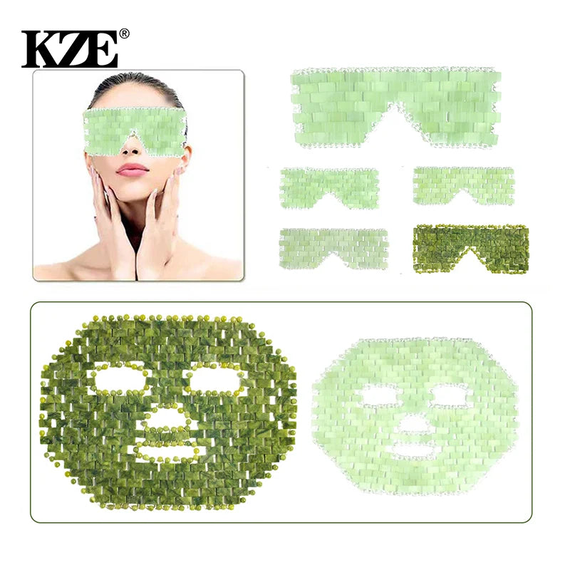 Natural Jade Eye Mask Massager Cooling Jade Eye Mask Eye for Eye Relax Sleep Massager Mask Tools Mask Care Stone Face Sleep