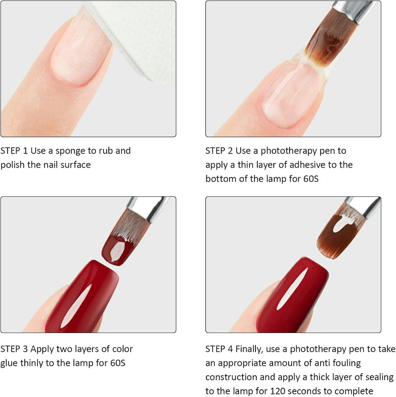 4PCS Acrylic Nail Brushes Set, Nails Art Brush for Nail Extension & Carving Size (19/23/24/25Mm)