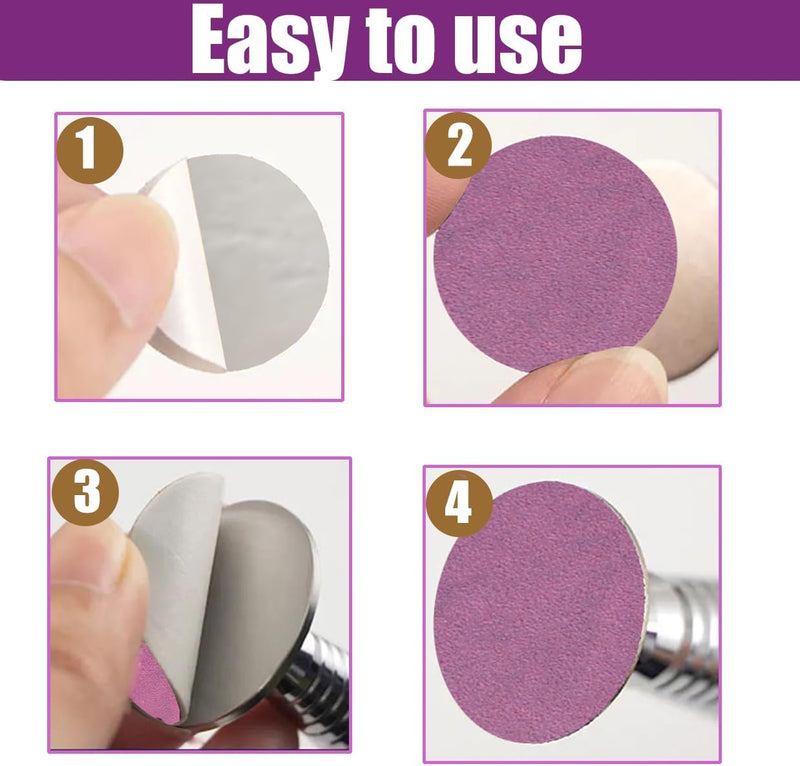 Sandpaper Callus Remover Pads, 60Pcs Replacement Feet Sandpaper Discs with 3/32 Inch Drill Bit for Professional Pedicure Rotary Tool Sand Paper Foot File for Electric Callus Dead Skin Remover
