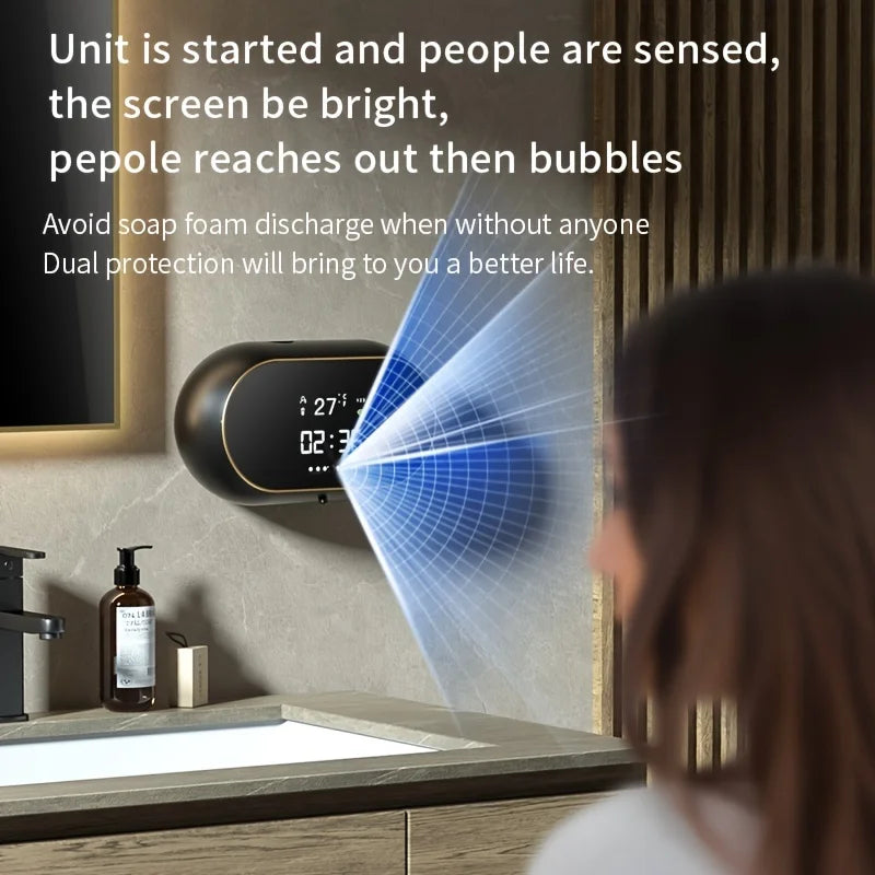 Automatic Foaming Soap Dispenser 450Ml Touchless Touch-Free Sensor Hand Wash Wall Mounted Dispenser for Bathroom Kitchen Office