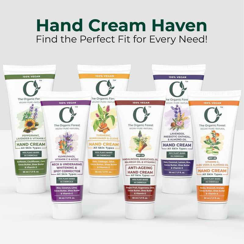 Prebiotic Oatmeal Cocoa Butter & Almond Oil Hand Cream for Very Dry Hands – Enriched with Shea Butter, Almond Oil & Lavender – Best Plant Based Hand & Nail Cream – Travel Size Moisturizer for Women