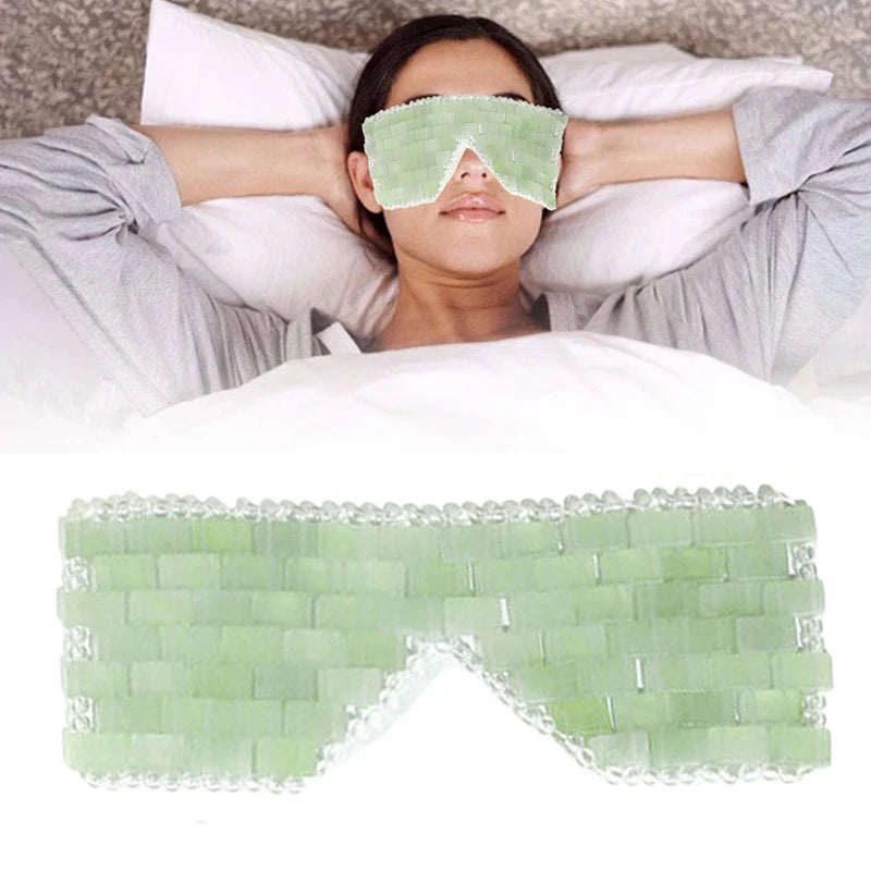 Natural Jade Eye Mask Massager Cooling Jade Eye Mask Eye for Eye Relax Sleep Massager Mask Tools Mask Care Stone Face Sleep