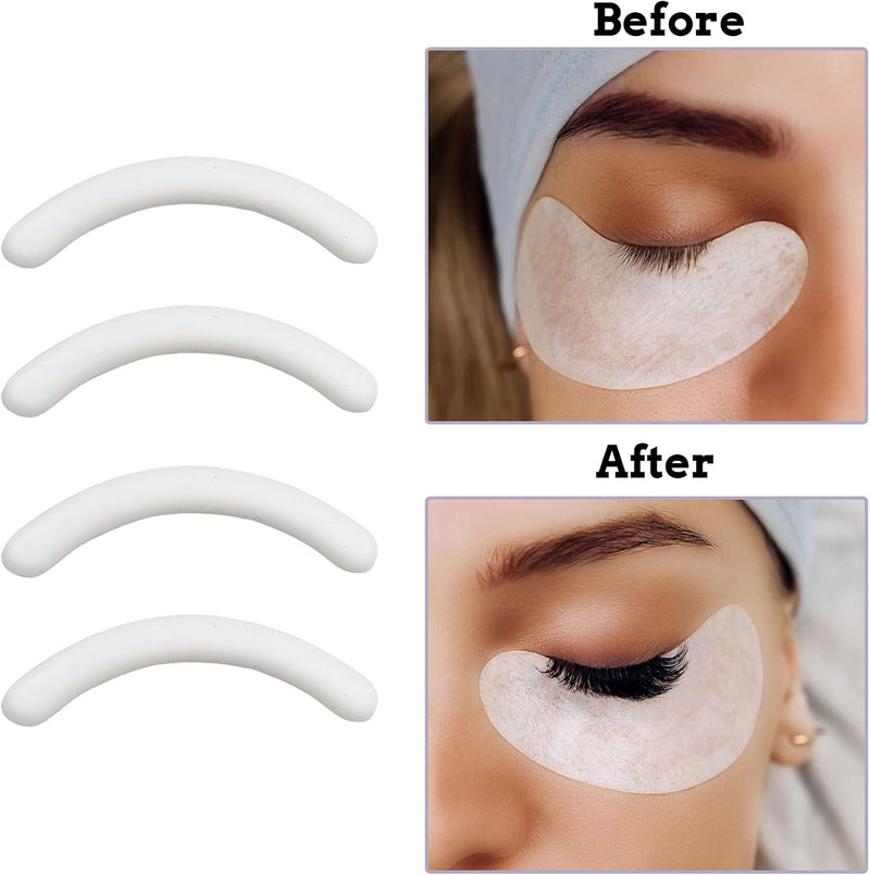 8Pcs Silicone Eyelash Curler Pads, Eyelash Curler Refill Pads, Replacement Pads for Eyelash - White