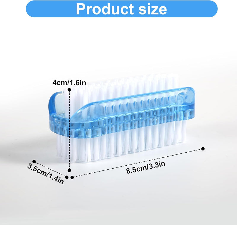 2Pcs Fingernail Scrub Brushes, Two Sided Multifunction Nail Brush for Cleaning Portable Nail Scrubber Brush for Cleaning Cuticles Fingernails Toes (Red, Blue)