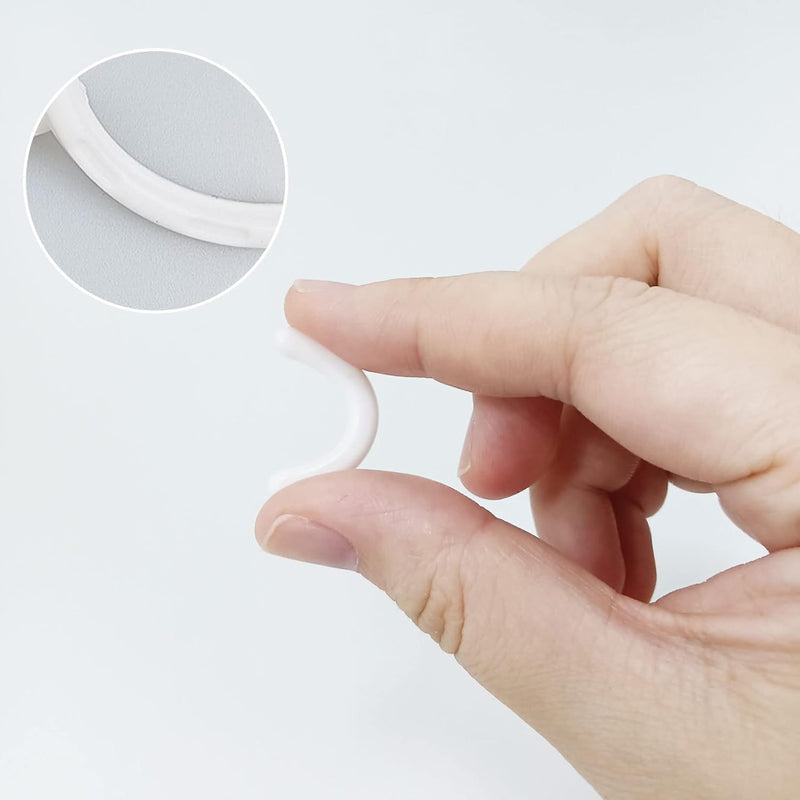 8Pcs Silicone Eyelash Curler Pads, Eyelash Curler Refill Pads, Replacement Pads for Eyelash - White