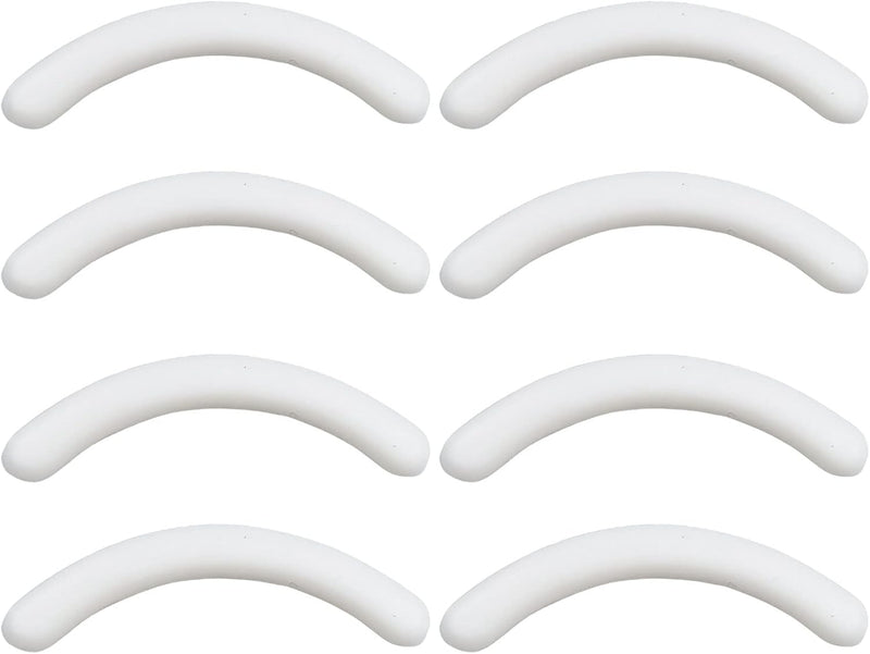 8Pcs Silicone Eyelash Curler Pads, Eyelash Curler Refill Pads, Replacement Pads for Eyelash - White