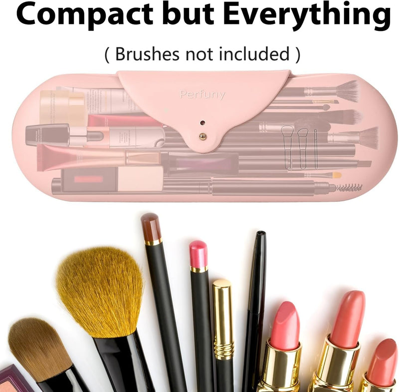 Travel Makeup Brush Holder Cosmetic Brushes Case Travel Essentials Silicone Make up Brush Travel Case Portable Makeup Pouch for Travel (1Pc), Pink, Travel Essential