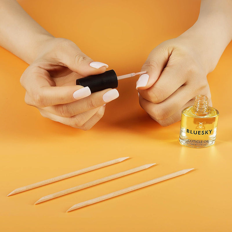 Wooden Cuticle Pushers, Orange Wood Sticks, Double End Wooden Cuticle Pusher, Nail Art, Manicure Pedicure Tools, 11.5Cm/4.5 Inches (10 Pieces)