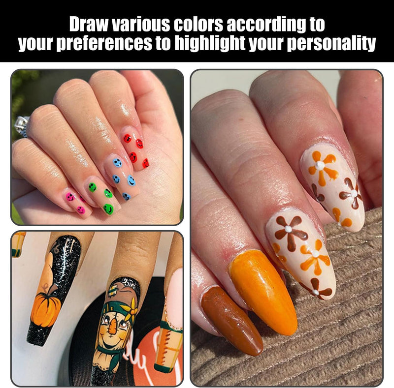 10 Pieces Double-Ended Nail Art Paint Pens, Nail Art Graffiti Pens, Nail Art Tools, Quick-Drying Waterproof Paint Pens, Diy Painting Supplies, Nail Art Decoration Pens