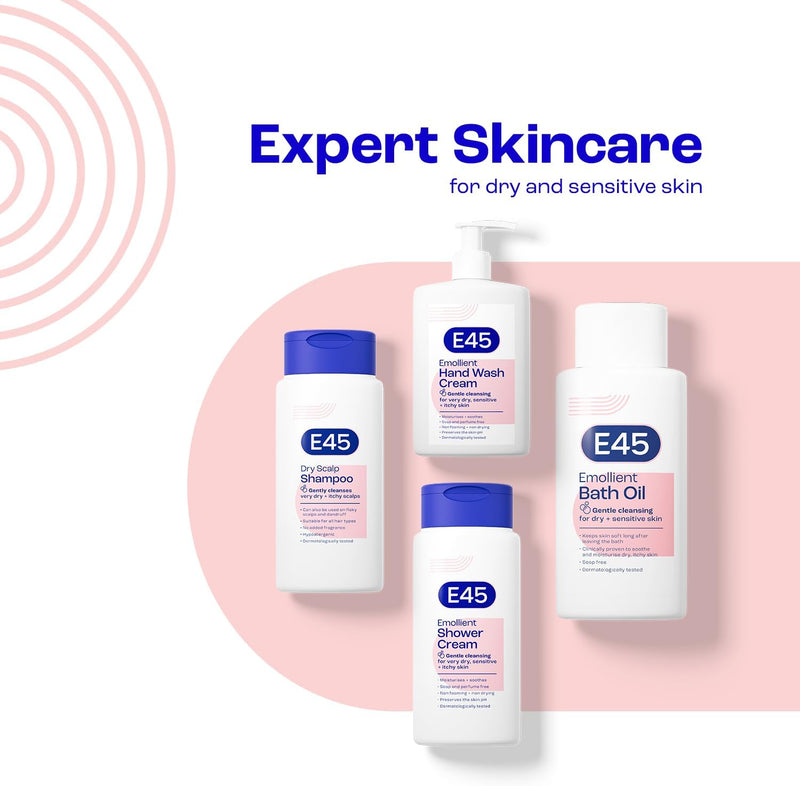 Bath Oil 500 Ml –  Bath Oil Emollient to Moisturise & Hydrate Dry Skin – Gently Cleanses for Soft Skin – Soap Free & Perfume Free Emollient Bath & Shower Oil Body Wash - Dermatologically Tested