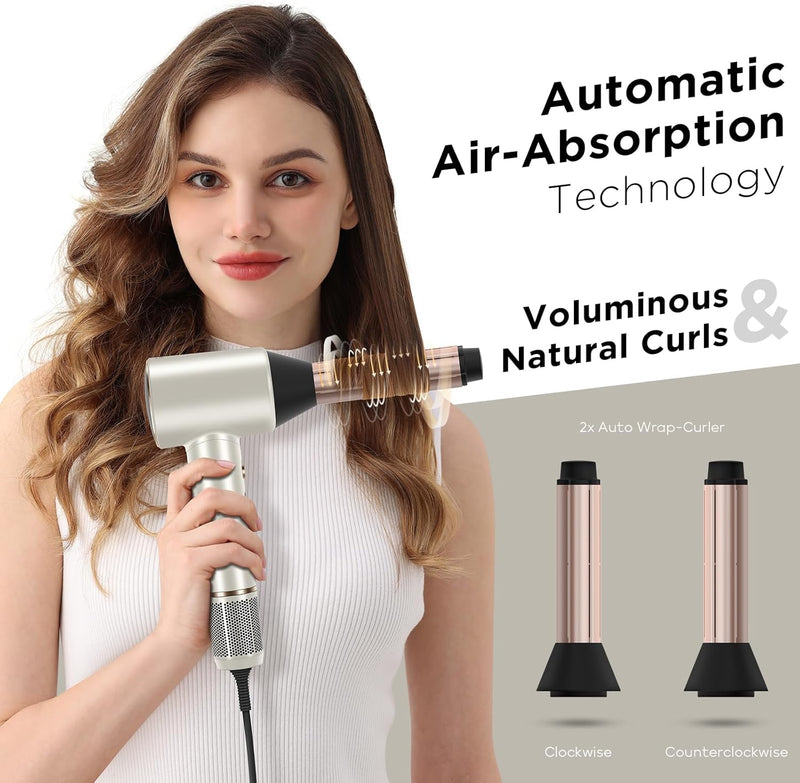 Air-Sonic Hair Dryer,  HD-LED Display Hairdryer with 110,000RPM Brushless Motor, 200 Million Negative Ionic Hairdryers, 25M/S Air Flow for Fast Drying
