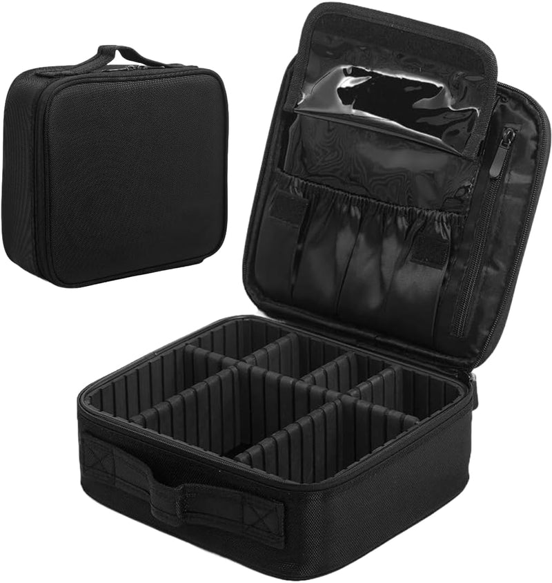Makeup Bag for Women - Vanity Case Perfect for Travel with Make up Organiser Storage and Individual Compartments