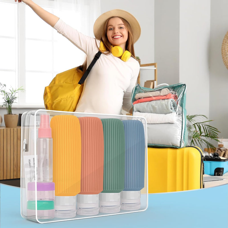 Travel Bottles - Large, BPA Free, Leak Proof, 177Ml, Silicone, for Travel & Gym