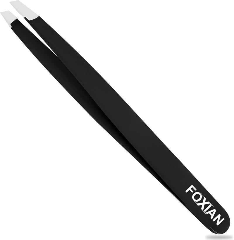 Tweezers for Facial Hair Women - Stainless Steel Eyebrow Slanted Tip for Accurate & Precise Grooming of Eyebrows Professional Tweezers for Men