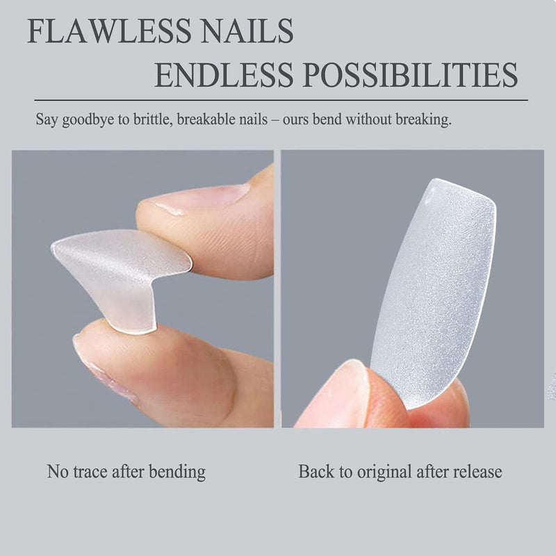360 Pcs Extra Short Square Gel False Nail Tips, Clear Soft Gel Full Fover Nail Tips,Suitable for Salon or Home DIY -15 Sizes
