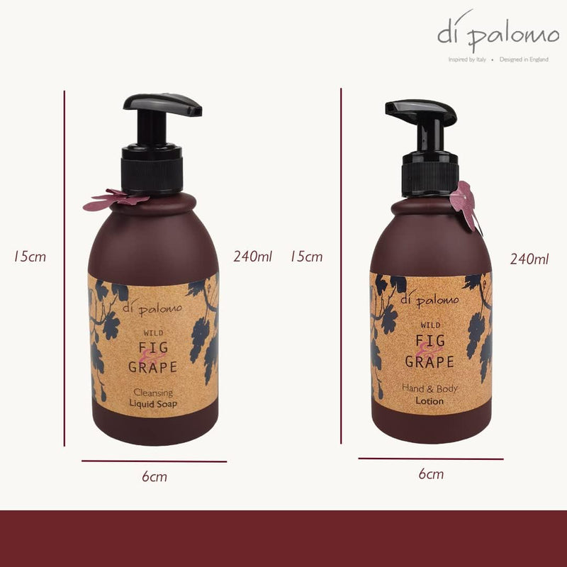 Vegan Wild Fig & Grape Handcare Essentials Collection. 240Ml Hand Soap & Hand & Body Loton. Luxury Hand Wash & Hand Cream. Pamper Gifts for Women. Vegan Hand & Body Moisturiser. Vegan Gifts.