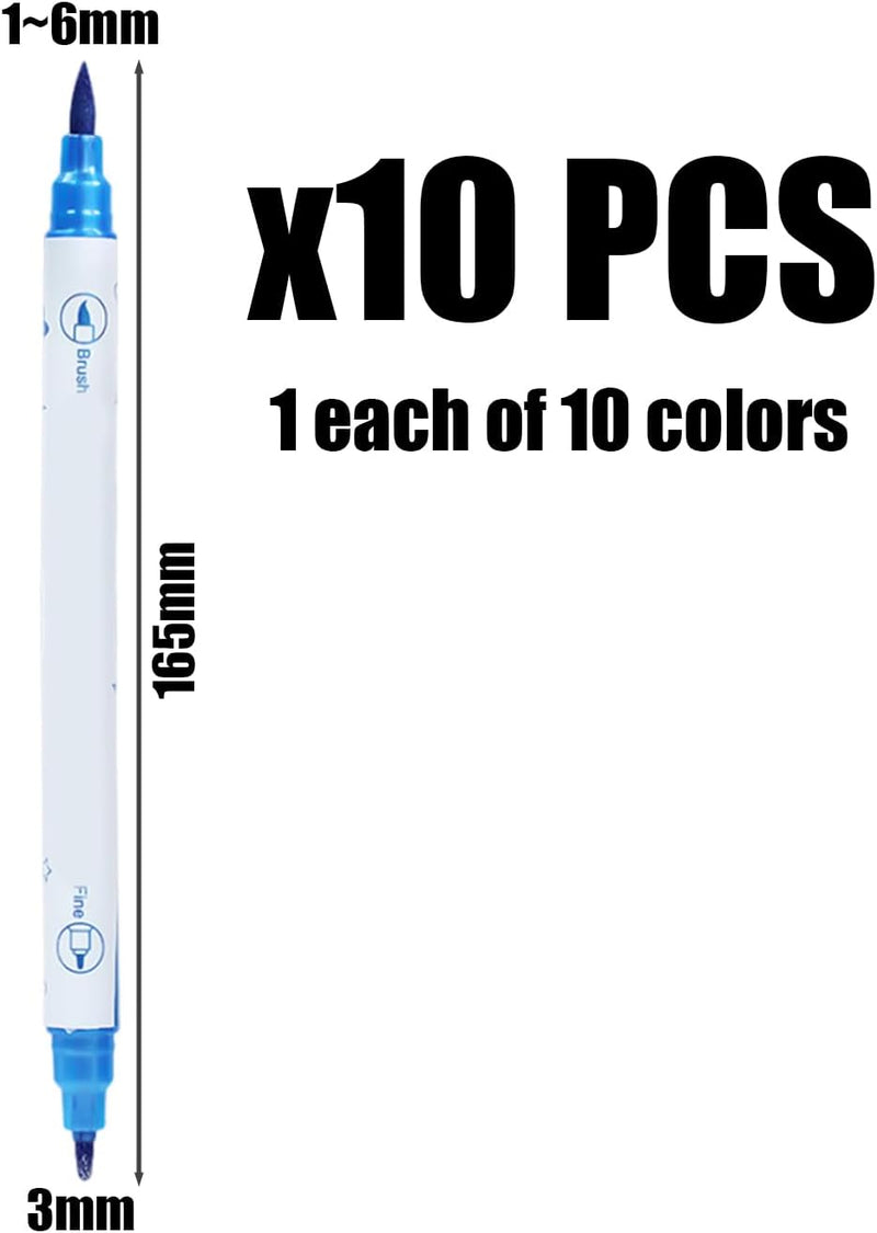 10 Pieces Double-Ended Nail Art Paint Pens, Nail Art Graffiti Pens, Nail Art Tools, Quick-Drying Waterproof Paint Pens, Diy Painting Supplies, Nail Art Decoration Pens
