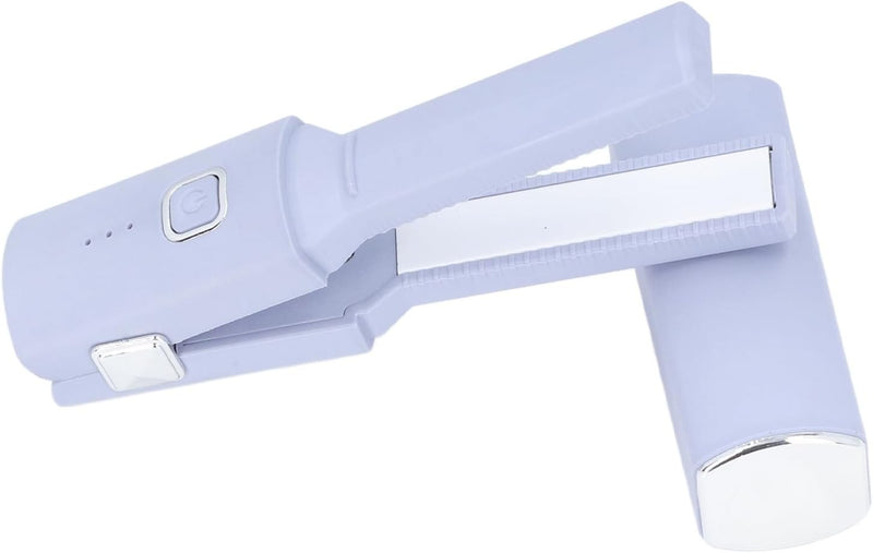 Portable Hair Straightener for Straight Curly Hair, Mini Hair Iron with Fast Heating Rechargeable Flat Iron Ideal Straighteners for Home and Travel Irons (Gray)