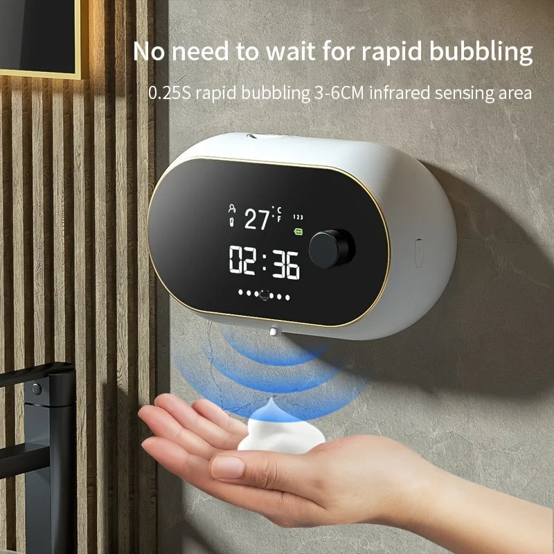 Automatic Foaming Soap Dispenser 450Ml Touchless Touch-Free Sensor Hand Wash Wall Mounted Dispenser for Bathroom Kitchen Office