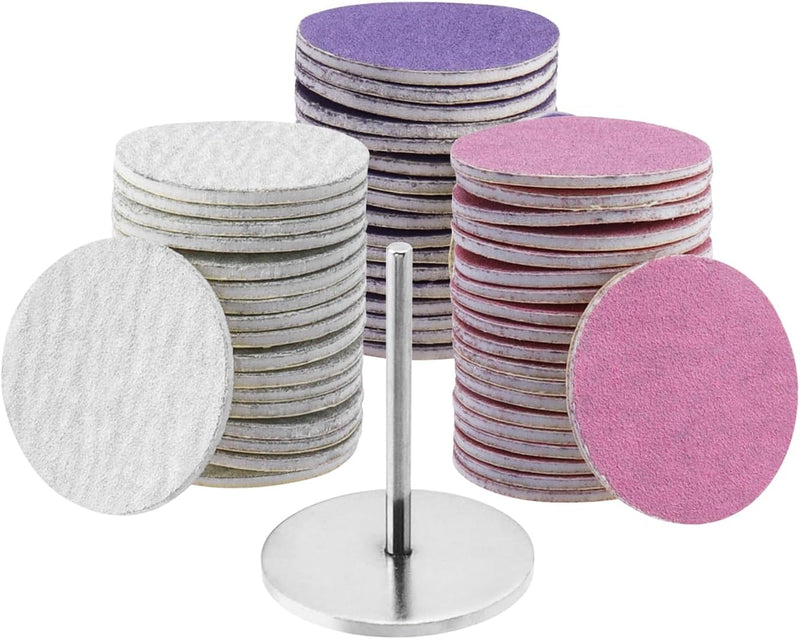 Sandpaper Callus Remover Pads, 60Pcs Replacement Feet Sandpaper Discs with 3/32 Inch Drill Bit for Professional Pedicure Rotary Tool Sand Paper Foot File for Electric Callus Dead Skin Remover