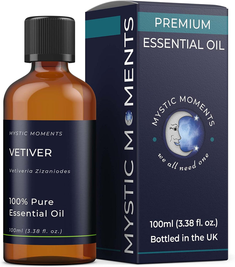 | Vetiver Essential Oil 100Ml - Pure & Natural Oil for Diffusers, Aromatherapy & Massage Blends Vegan GMO Free