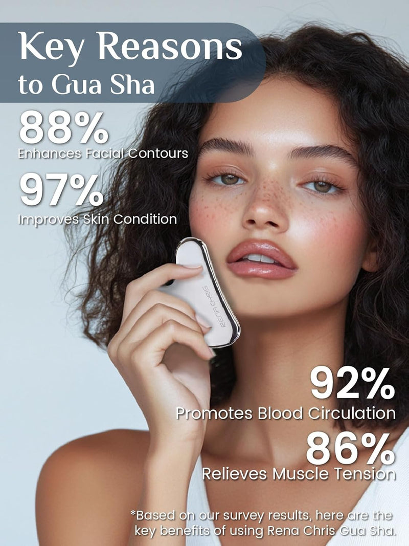 Gua Sha Facial Tools, Natural Jade Gua Sha Stone, Face Guasha Tool for Jawline Sculpting and Puffiness Reducing, Guasha Massage Tool, Skin Care Gift - Mint Green