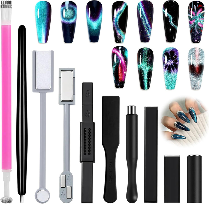 Allstarry 10-piece Magnetic Nail Tool Set