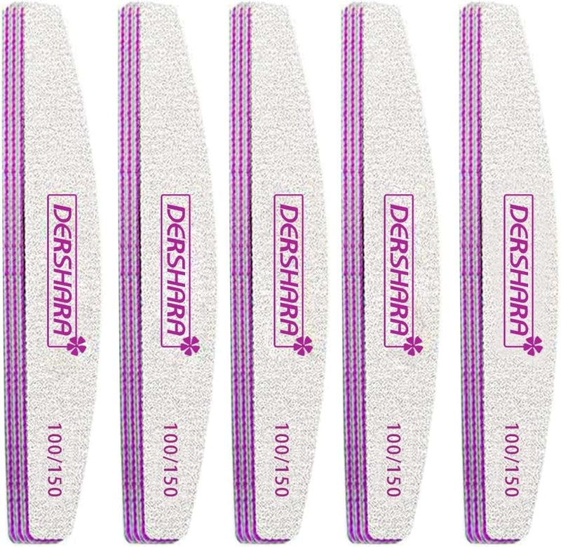 Professional Nail File Double Sided Grit 100/150 Buffer Emery Board Manicure Tools for Nail Grooming and Styling, Acrylic Gel Nail Buffer File Block Nail Polisher - 15 Pcs (100/150)