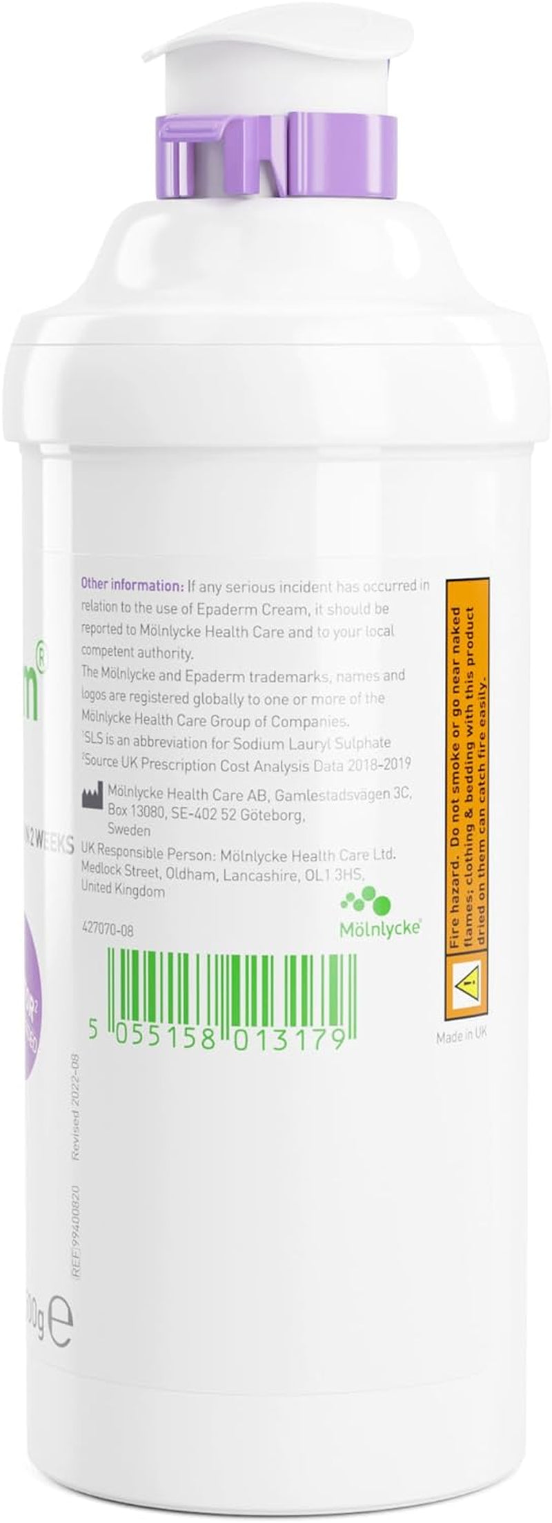 Moisturising Cream for Dry Skin, Including Eczema and Psoriasis, 500G Pump