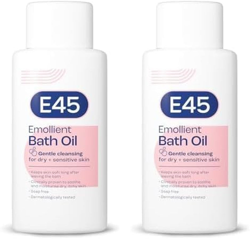 Bath Oil 500 Ml –  Bath Oil Emollient to Moisturise & Hydrate Dry Skin – Gently Cleanses for Soft Skin – Soap Free & Perfume Free Emollient Bath & Shower Oil Body Wash - Dermatologically Tested