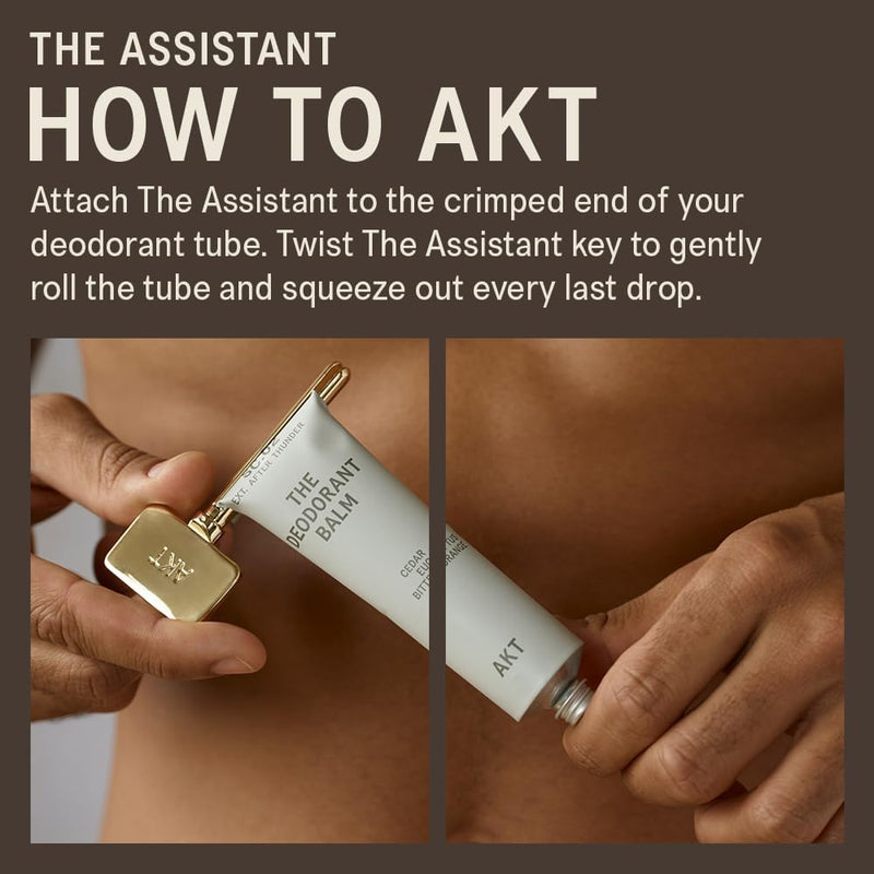 , the ASSISTANT. Tube Squeezer Key — the Key to ZERO WASTE. 100% PLASTIC FREE & RECYCLABLE — Squeeze Out Every Last Drop of Your NATURAL DEODORANT BALM from  LONDON