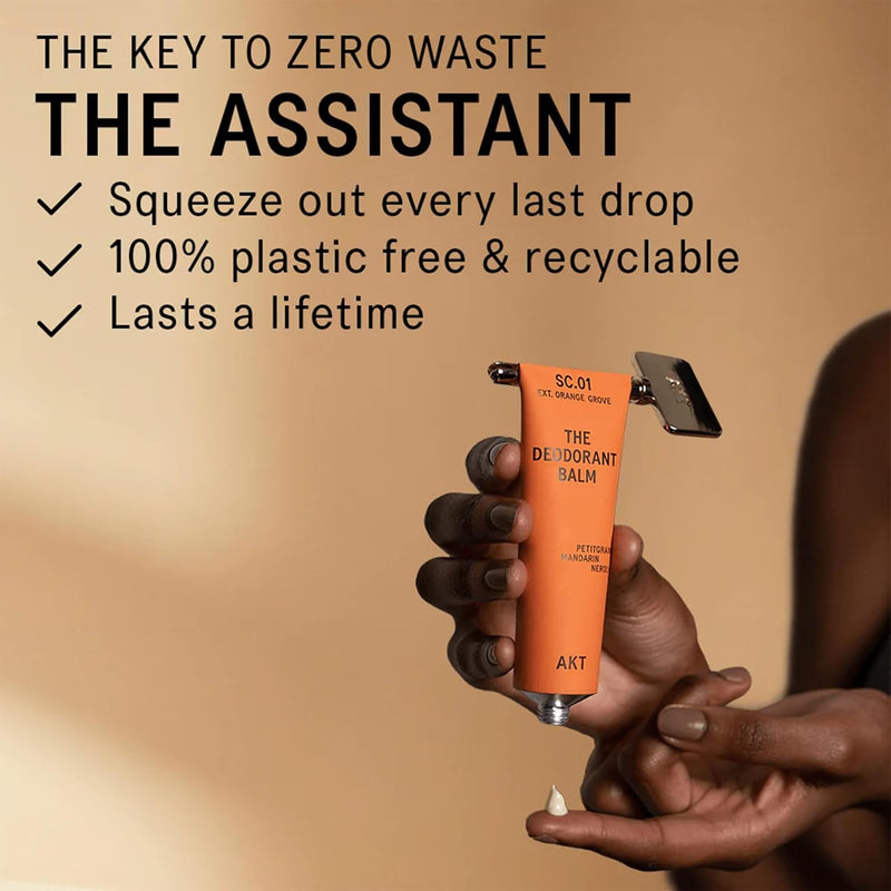 , the ASSISTANT. Tube Squeezer Key — the Key to ZERO WASTE. 100% PLASTIC FREE & RECYCLABLE — Squeeze Out Every Last Drop of Your NATURAL DEODORANT BALM from  LONDON