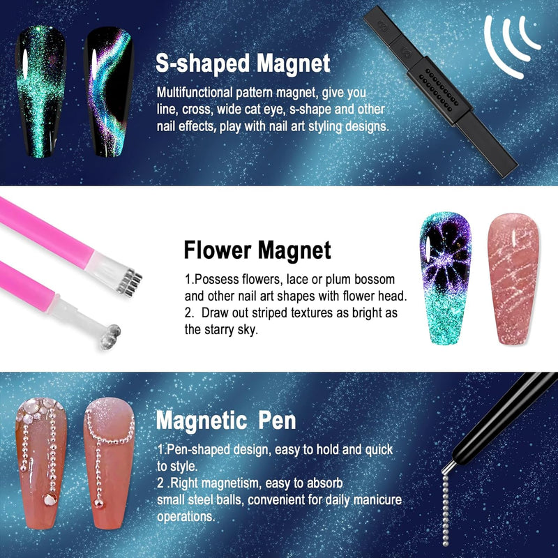 Allstarry 10-piece Magnetic Nail Tool Set