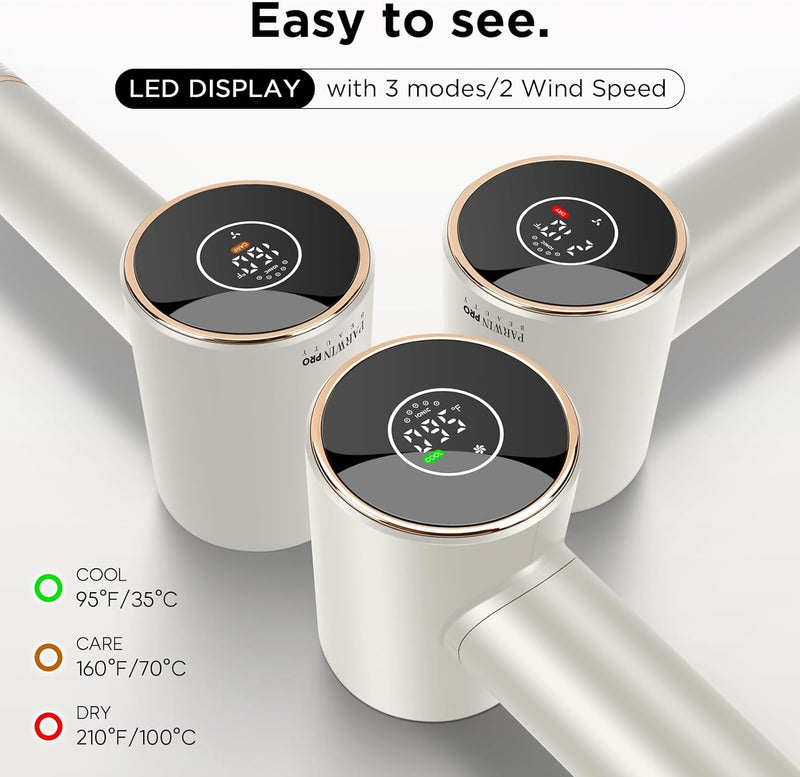Air-Sonic Hair Dryer,  HD-LED Display Hairdryer with 110,000RPM Brushless Motor, 200 Million Negative Ionic Hairdryers, 25M/S Air Flow for Fast Drying