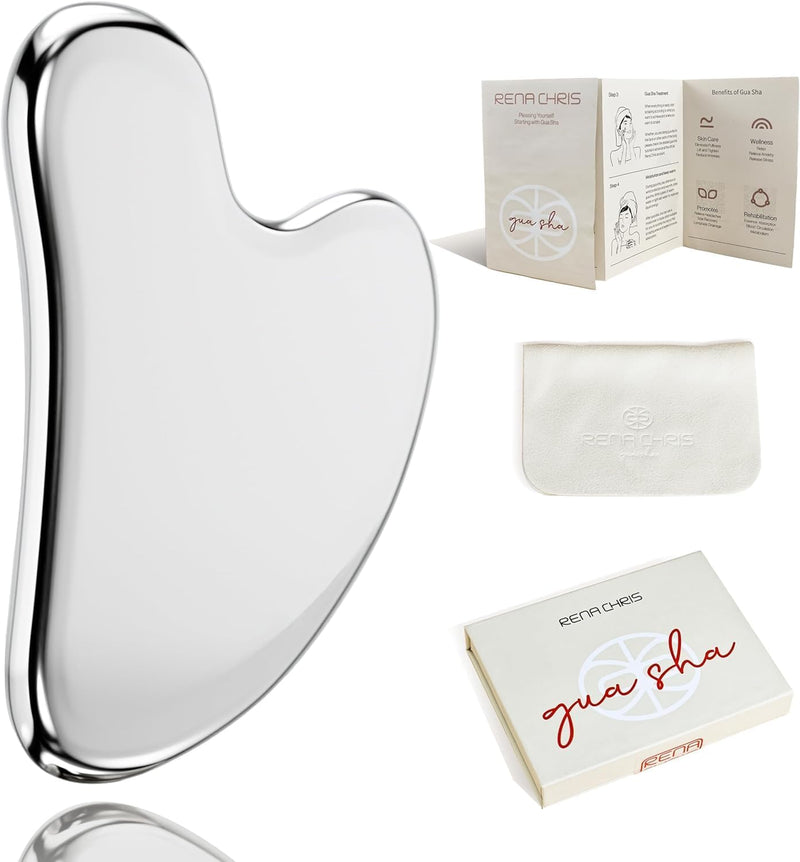 Gua Sha Facial Tools, Natural Jade Gua Sha Stone, Face Guasha Tool for Jawline Sculpting and Puffiness Reducing, Guasha Massage Tool, Skin Care Gift - Mint Green