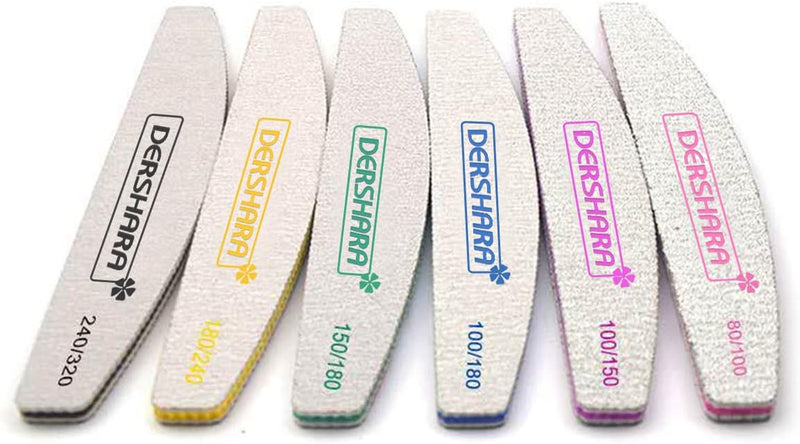 Professional Nail File Double Sided Grit 150/180 Buffer Emery Board Manicure Tools for Nail Grooming and Styling, Acrylic Gel Nail Buffer File Block Nail Polisher - 15 Pcs (150/180)