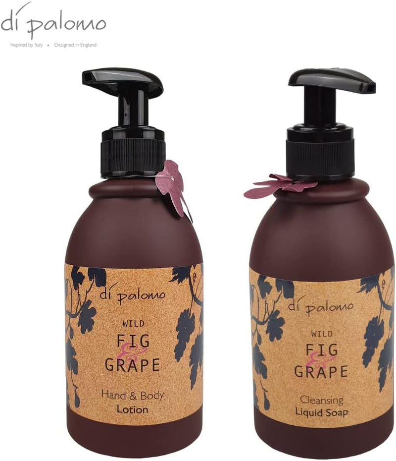 Vegan Wild Fig & Grape Handcare Essentials Collection. 240Ml Hand Soap & Hand & Body Loton. Luxury Hand Wash & Hand Cream. Pamper Gifts for Women. Vegan Hand & Body Moisturiser. Vegan Gifts.
