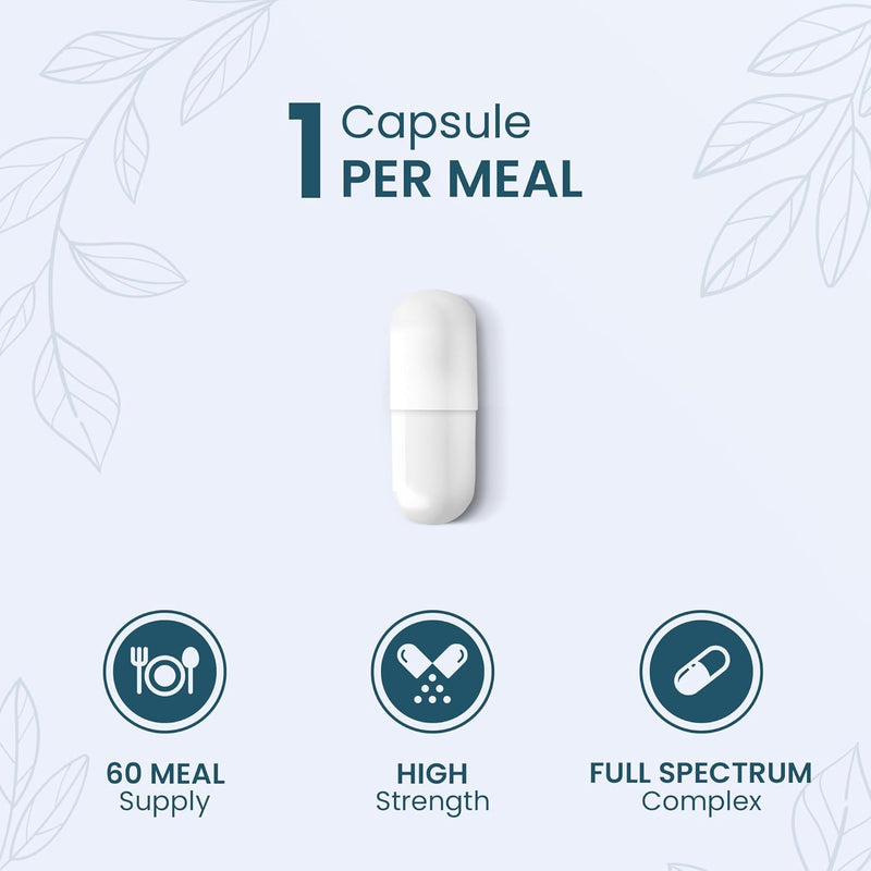 10-In-1 Digestive Enzyme Supplements | Made in the UK | Probiotics & Peppermint Oil for Gut Health, Bloating Relief and Belly Reduction | One Vegan Capsule per Meal | 90 Capsules