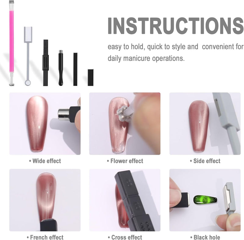 Allstarry 10-piece Magnetic Nail Tool Set